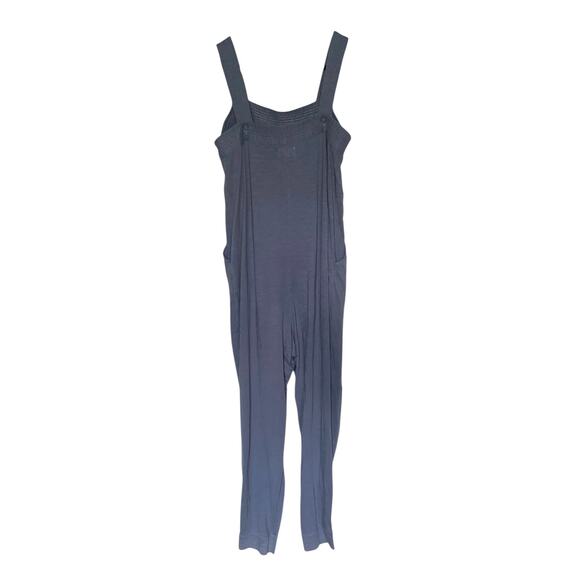 Pact Blue and Gray Sleeveless Jumpsuit Relaxed Fit - Picture 4 of 11
